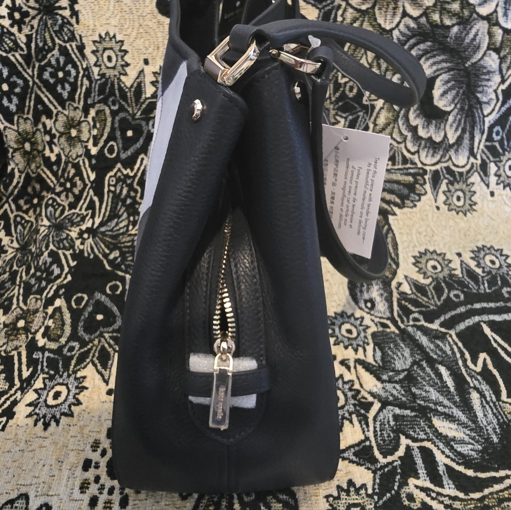 Kate Spade Blue Crossbody Bag with Gold Zipper NWT - Picture 6 of 10